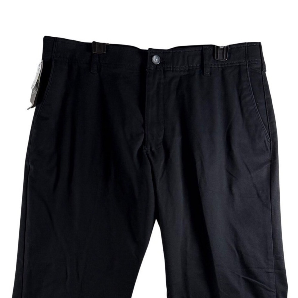 Lee Extreme Motion Relaxed Tapered Pants Black Mens 38x30 Chino 104276501